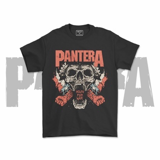 คอลูกเรือเสื้อยืดคอกลมเสื้อเชิ้ต ลายวง Pantera สีดํา สําหรับผู้ชาย และผู้หญิง V1ผ้าฝ้ายแท้