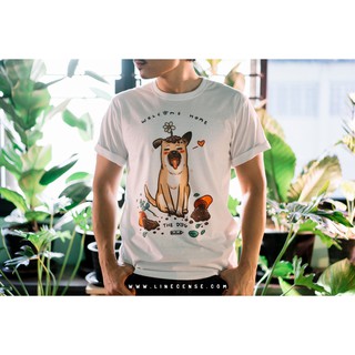 เสื้อยืดผ้าฝ้ายพิมพ์ลายขายดีThe Dog " welcome home " t-shirt เสื้อยืดลายหมาไทย