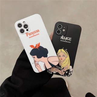 เคสไอโฟน เคสซิลิโคน iPhone 14 Pro Max iPhone 13 Pro Max iPhone 12 Pro Max iPhone X Xr Xs Max iPhone 11 Pro Max Cartoon Snow White สโนไวท์ Princess Alice Wonderland Silicone Case