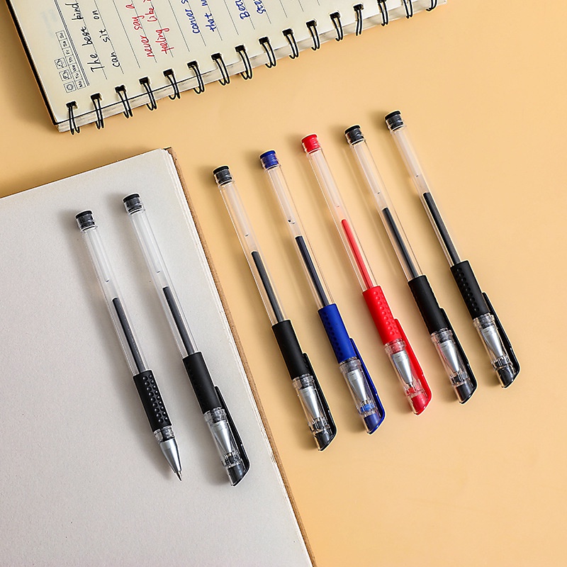 ปากกาเจลลูกลื่น แบบเติม สีดํา แดง น้ําเงิน ปากกาเจล 0.5 มม. นักเรียน ปากกาเจล เติม เครื่องเขียน สํานักงาน โรงเรียน