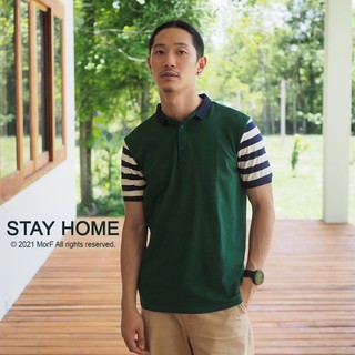 Stripe Polo เสื้อยืด โปโล ลายทาง