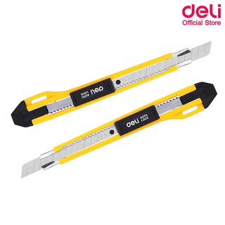 Deli 2031 Cutter คัตเตอร์ขนาด 13 ใบมีด แพ็คกล่อง 12 ชิ้น ใบมีดคัตเตอร์ คัตเตอร์ อุปกรณ์ช่วยตัด อุปกรณ์สำนักงาน office