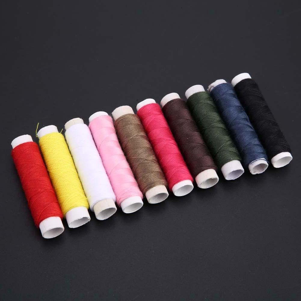 50m Thread Paper DIY Tube Portable Colors 10 Sewing Lines for Stitching ...