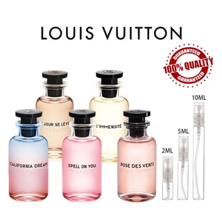 ขายน้ำหอมแบรนด์แท้ 100% Louis Vuitton Rose Des Vents &amp;Le Jour Se Leve &amp; California Dream &amp; Spell On You EDP 2ml/5ml