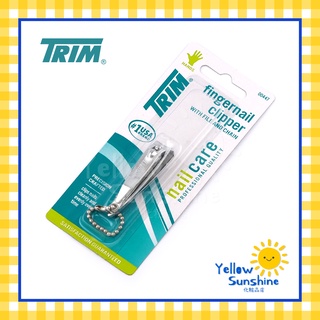 TRIM #1 USA Brand กรรไกรตัดเล็บมือขนาดเล็ก คม พกพาง่ายพร้อมตะไบในตัว มีสร้อย TRIM ของแท้ Fingernail Clipper File &amp; Chain