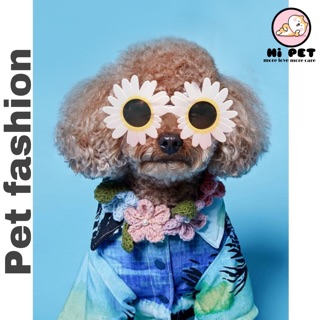 🐾Kitty Pet🐾 Pet flower sunglasses 🐶พร้อมส่ง🐶น้องแมว แว่นตาน้องหมา น้องแมว【ps0030】