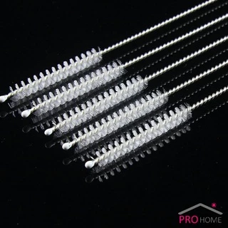 ไม่ทำให้เป็นรอย แปรงล้างหลอดดูด จุกนม ขนไนล่อน Stainless steel soft straw straw brush