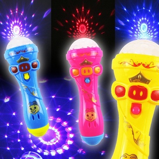 ⭐SH⭐ของเล่นเด็ก ไฟฉาย Creative ไมโครโฟน Flash Light Up ไฟ LED Flash Toy Gift