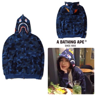 BAPE 2018SS Classic Blue Camo Shawl sweater