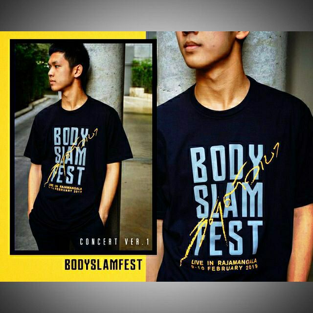 ระวังเสื้อปลอม เสื้อ Bodyslam รุ่น concert วิชาตัวเบา ของแท้💯% (มีตรา GENiE Merch ที่คอเสื้อ)