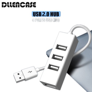 Dllencase ความเร็วสูง 4 ใน 1 USB 2.0 Hub แล็ปท็อปพีซีคอมพิวเตอร์โน้ตบุ๊ก Splitter Adapter 4 พอร์ต A009