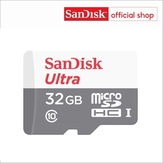 เช็ครีวิวสินค้าSanDisk MicroSDHC Ultra ความเร็ว 100MB S ความจุ 32GB Class10 (SDSQUNR-032G-GN3MN, Micro SD)