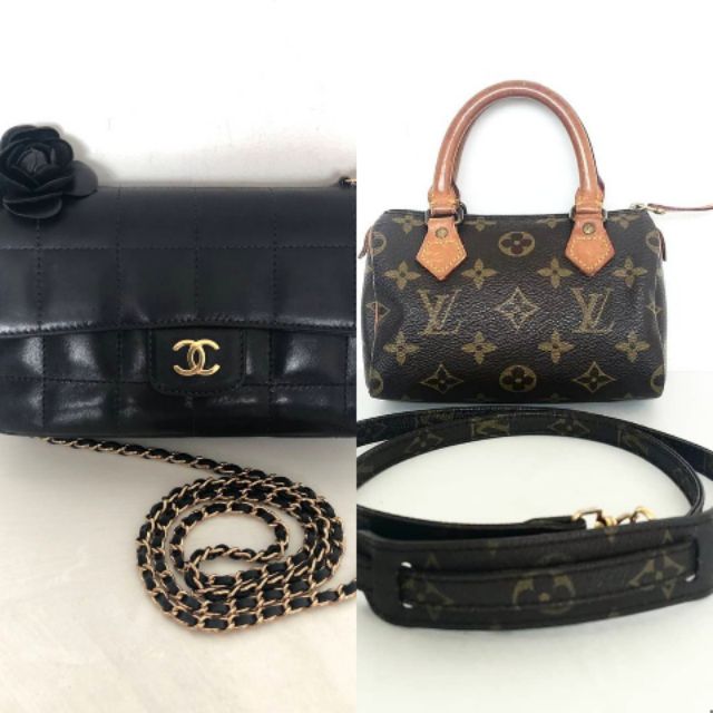 CHANEL Camellia Vintage Holo8xxx &​ Lv Speedy Mini DC92
