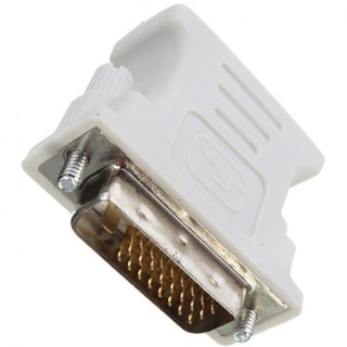 DVI-D 24 + 1 Male to VGA Female Adapter (White)