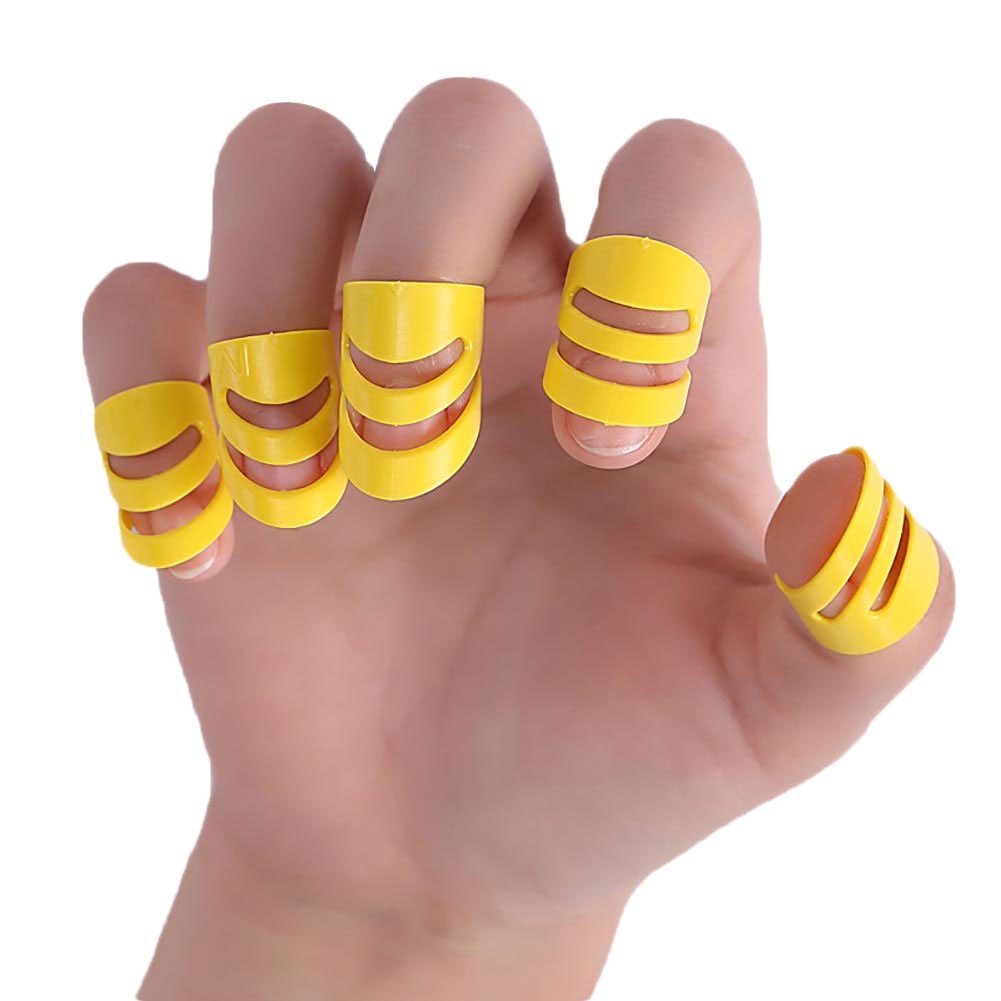 Instylelady 5 ชิ้น กีตาร์ อูคูเลเล่ พลาสติก นิ้วหัวแม่มือ เล็บ ปลายนิ้ว ปิ๊ก ป้องกัน ชุด