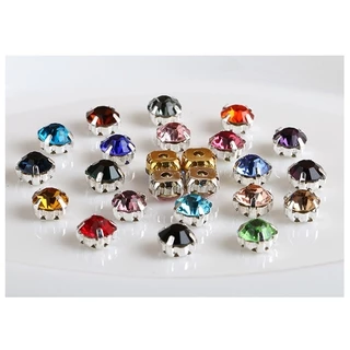 กรงเล็บเพชรคริสตัล Rhinestone DIY สําหรับเย็บผ้า 100 ชิ้น / แพ็ค