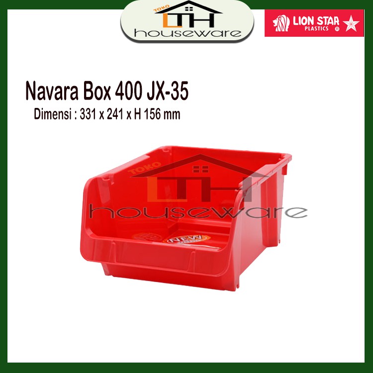 NAVARA BOX 400 MULTI-PURPOSE STACKING กล่องเก็บของ LION STAR JX-35