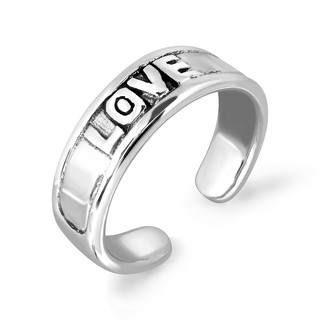 MachuSilver แหวนนิ้วเท้าเงินแท้ 925 Sterling Silver ลาย LOVE พร้อมถุงกำมะหยี่