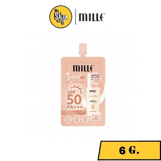 MILLE SNAIL COLLAGEN WATERY SUNSCREEN SPF50 PA +++ ครีมกันแดด มิลเล่ คอลลาเจน 6g.