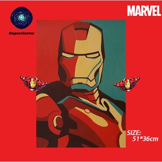 โปสเตอร์ภาพยนตร์ Marvel "Iron Man สไตล์เรียบง่าย" โปสเตอร์กระดาษคราฟท์ วอลเปเปอร์ติดผนัง โปสเตอร์ภาพวาด 50.5 * 35 ซม.