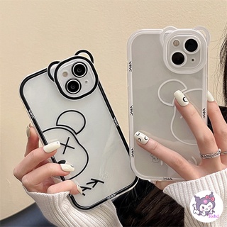 🌈Casing🌸 เคสป้องกันโทรศัพท์มือถือ แบบนิ่ม ลายหมี สําหรับ iPhone 14 13 12 11 Pro Max SE2020 X XR Xs Max 7 8 Plus