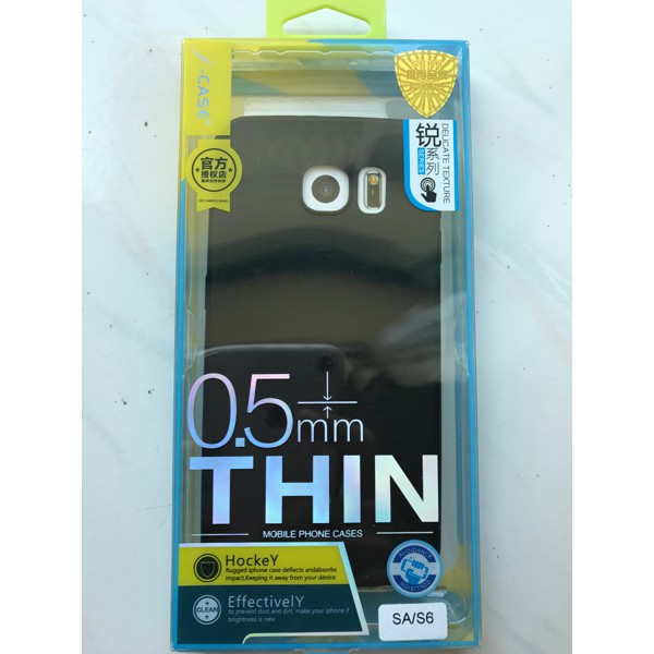 Soft Jelly Metal J-Case Thin TPU 0.5 มม. สําหรับ Samsung Galaxy S6