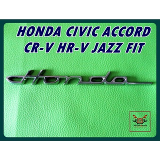 LOGO  EMBLEM "CHROME" with for HONDA CIVIC ACCORD CR-V HR-V JAZZ FIT  // โลโก้ ตัวอักษร สติ๊กเกอร์ติดรถ  สีเงิน ชุบโครม