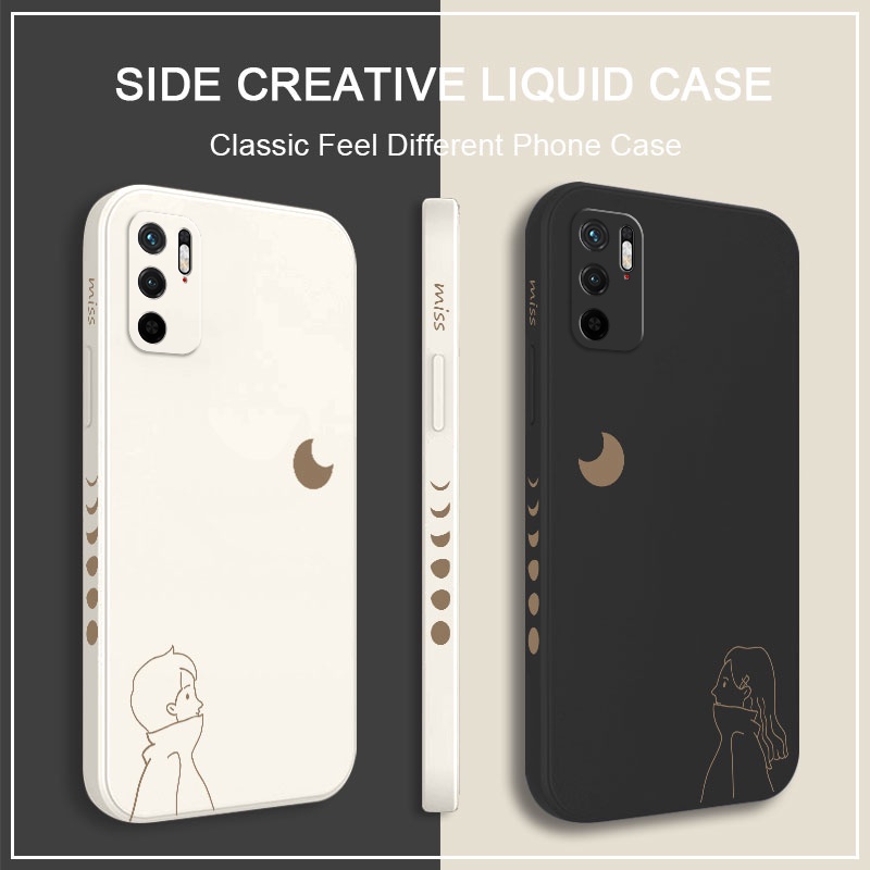 Moon Twilight Miss เคสโทรศัพท ์ สําหรับ Xiaomi Redmi หมายเหตุ 10 Pro Max 10T 10s 4G 5G ซิลิโคนเหลวรอบป ้ องกัน