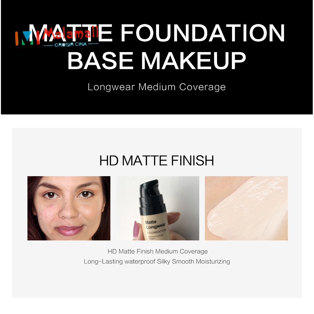 Face Foundation BB Cream Base Makeup Professional Matte Finish Make Up