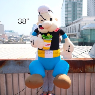 ตุ๊กตา Popeye ป๊อปอาย ท่านั่ง XL 38นิ้ว Popeye the Sailor Man ตุ๊กตาไซส์ใหญ่ จัมโบ้ ตุ๊กตาจัมโบ้