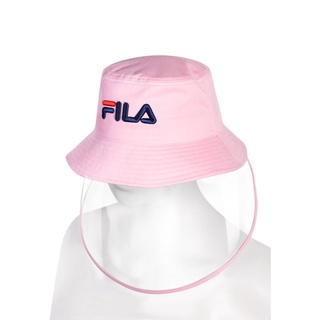 Fila Bucket Faceshield pink แท้100% หมวกบักเก็ตสุดชิคสีชมพู พร้อมแผ่นปกป้องใบหน้าสามารถถอดออกเพื่อทำความสะอาดได้