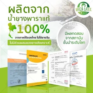 VERZA LATEX ผ่อน 0% ที่นอนยางพาราแท้ Topper รุ่น Premium แถมฟรี! ปลอกขอบทอง2ชั้น