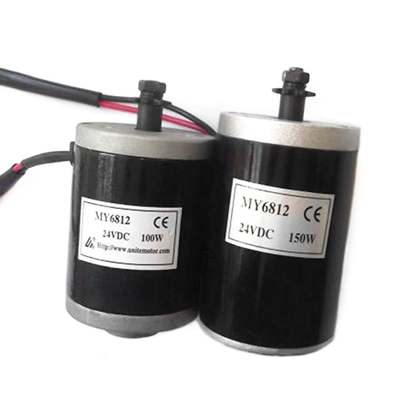 MY6812 Dc 100W 120W 150w 12V 24v/มอเตอร์ความเร็วสูงพร้อมเฟืองหรือลูกรอกสายพาน สกู๊ตเตอร์มอเตอร์แปรงข