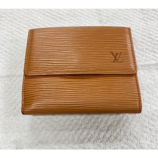 Louis Vuitton Epi Porte Feiulle Elise Credit Brown Leather Trifold Wallet