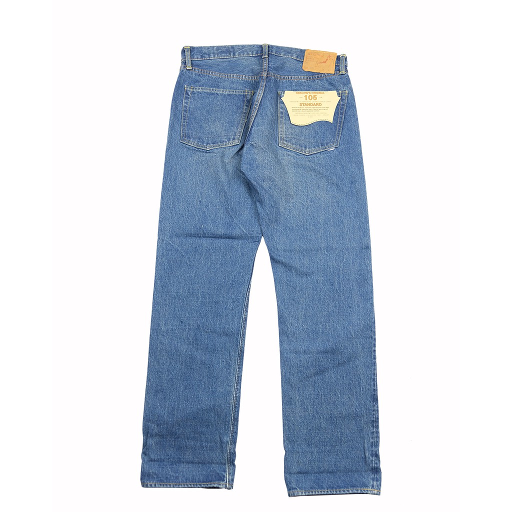 กางเกงยีนส์ผ้าฟอก  Orslow  105 2year Wash 01-1050-84 Standard Selvedge Denim - รูปที่ 4