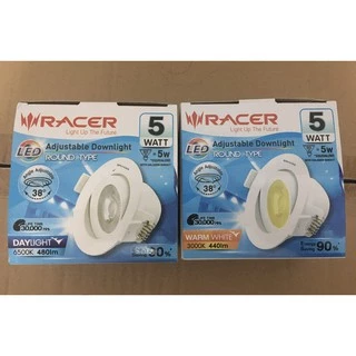 DOWNLIGHT LED 5W ดาวน์ไลท์ โคมดาวน์ไลท์ปรับมุมได้ ทรงกลม 5 วัตต์ (แสงขาว,แสงเหลือง) LED ADJUSTABLE DOWNLIGHT 5W