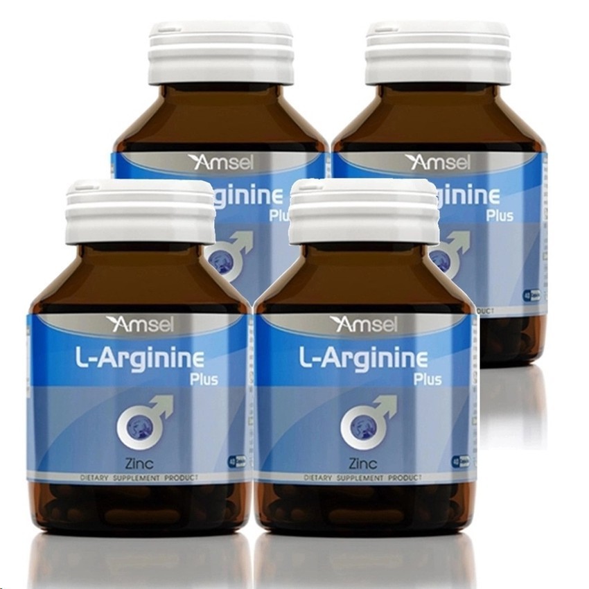 Amsel L-Arginine Plus Zinc (40แคปซูล) 4กระปุก