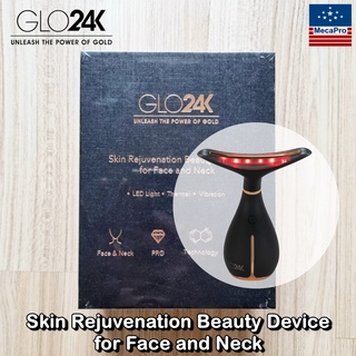 GLO24K® Skin Rejuvenation Beauty Device for Face and Neck เครื่องนวดหน้า สำหรับใบหน้าและลำคอ แบบชาร์จไฟ