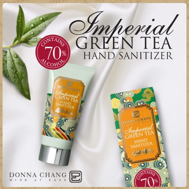 เจลล้างมือกรีนที ดอนน่าแชงค์ สูตรแอลกอฮอล์ 70% | hand gel green tea donna chang 70%