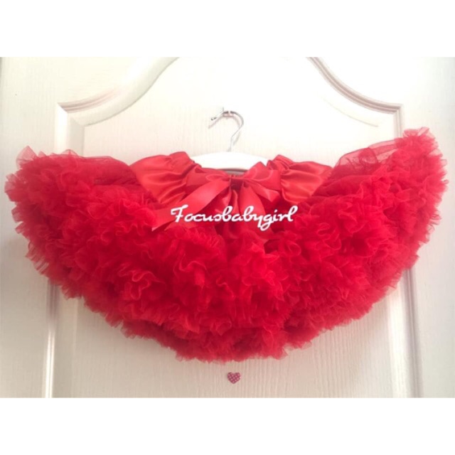 ♥️พร้อมส่ง♥️กระโปรงtutu รุ่นฟูพิเศษสีแดง