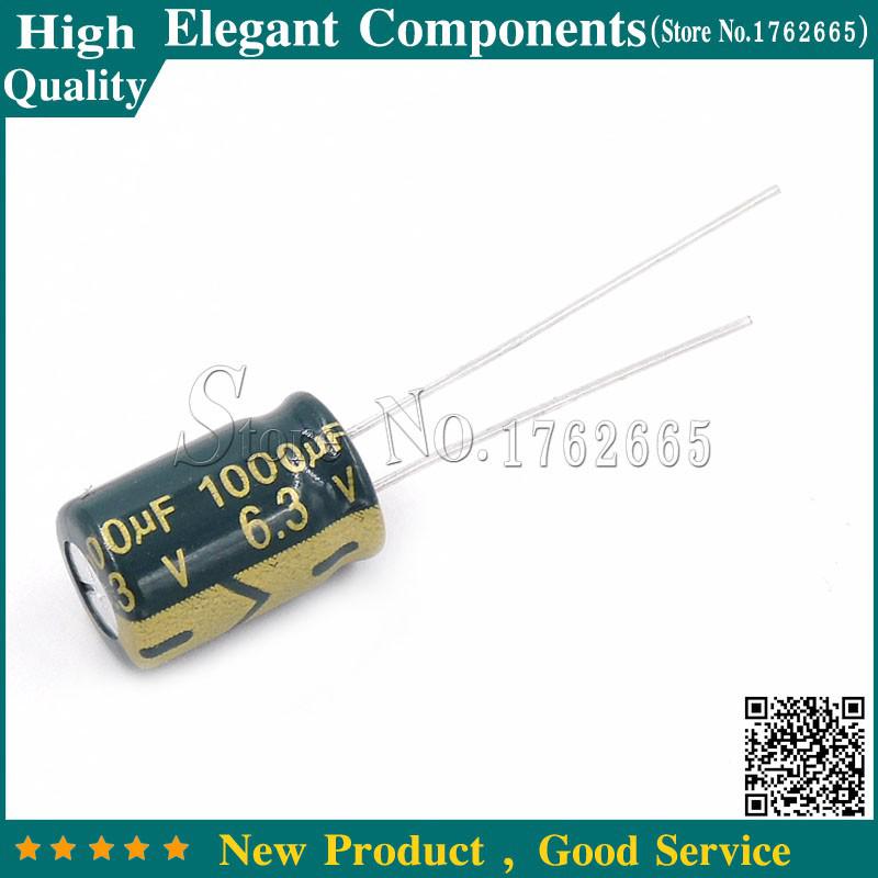 50PCS 6.3V 1000UF 1000UF 6.3V Aluminium Electrolytic Capacitor Size 8*12MM 6.3 V