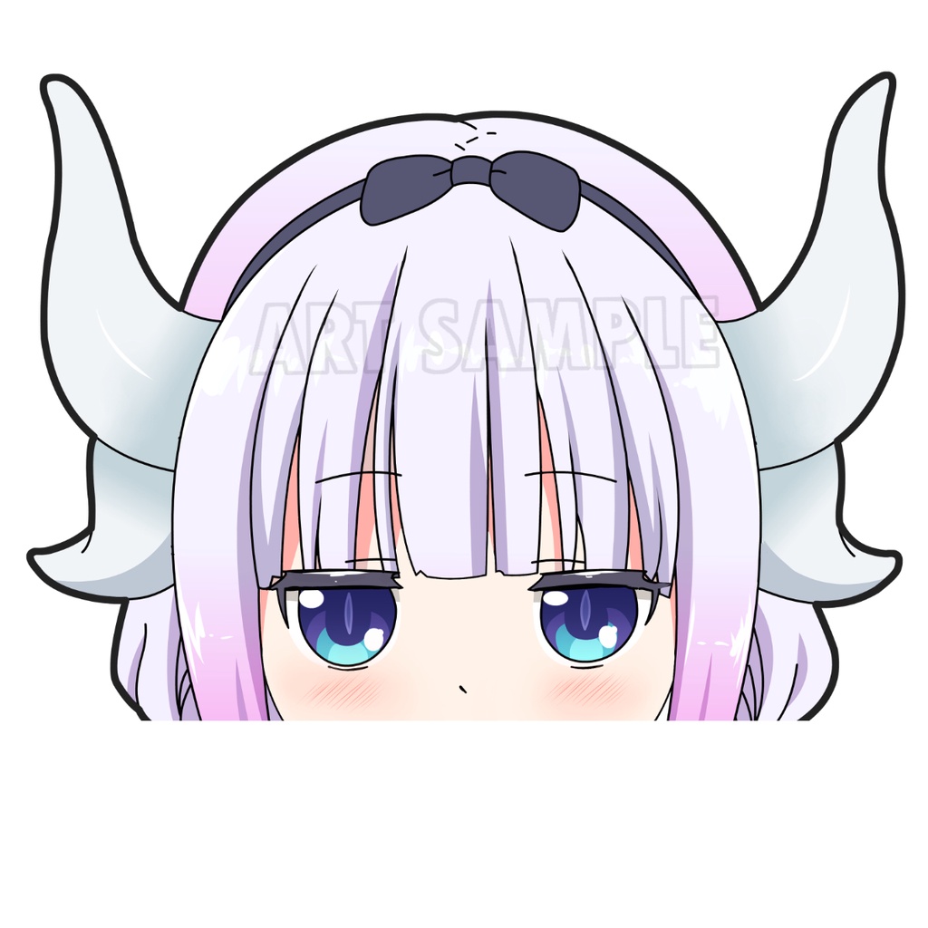 Dragon maid Kanna สติ๊กเกอร์ 2 ชิ้น สติกเกอร์ Tohru Kobayashi-san Chi no Maid Dragon คันนะ Animeสติ๊