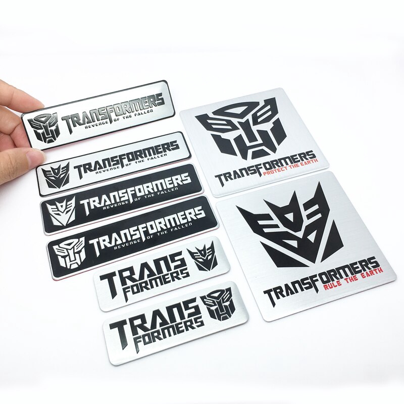 Car styling 3D Aluminum alloy Transformers logo car stickers Emblem Badge Car Styling Auto Decals Creative Auto Accessories