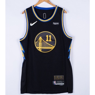 Nba Golden State Warriors ฤดูกาลใหม่ สําหรับผู้ชาย 2022 #เสื้อกีฬาบาสเก็ตบอล 11 Klay Thompson city สีดํา