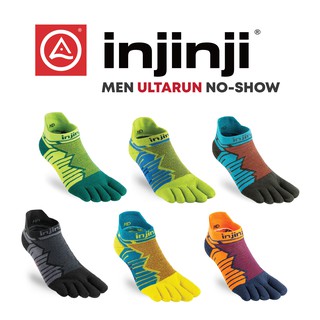 INJINJI Mens Ultra Run No-Show ถุงเท้าวิ่งแยกนิ้วชายหนาพิเศษ