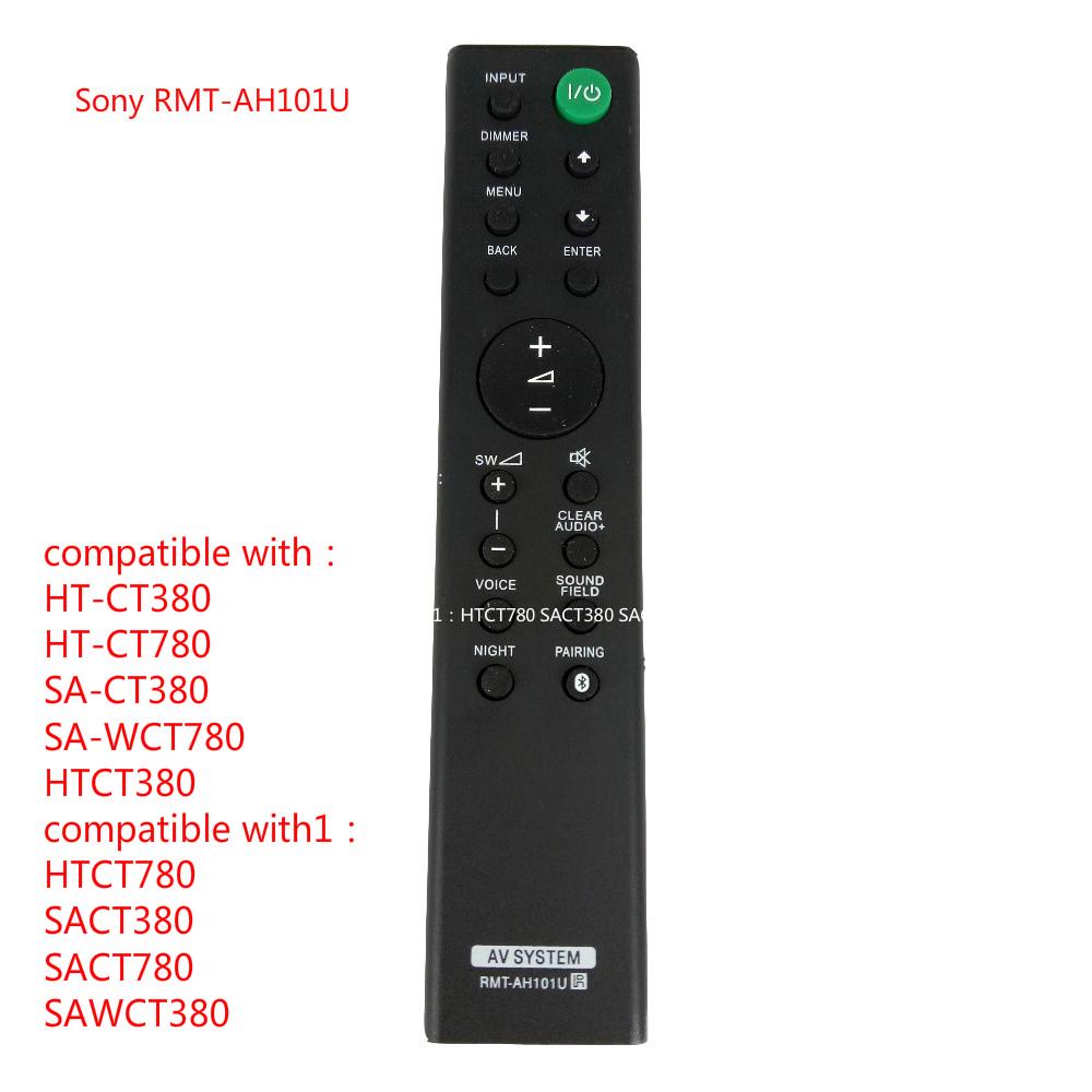 Sony RMT-AH101U รีโมทคอนโทรลสําหรับ Sony SOUND BAR HT-CT380 HT-CT780 SA-CT380 SA-WCT780 HTCT380 HTCT