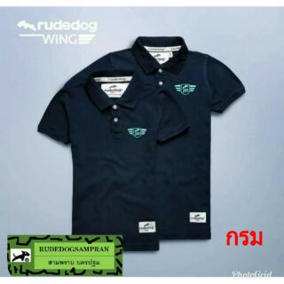 rudedog เสื้อโปโล ชาย หญิง  รุ่น wing สีกรม