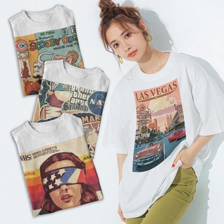 การออกแบบย้อนยุคธีมสุนทรียศาสตร์เสื้อยืดคอกลมเสื้อเชิ้ต Unisex ที 8Fl