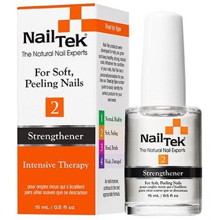 ของแท้💯จากผู้นำเข้าNAIL TEK STRENGTHENER INTENSIVE THERAPY 2 15 ml. ผลิตภัณฑ์บำรุงเล็บ สูตรสำหรับเล็บบาง ลอกเป็นชั้น