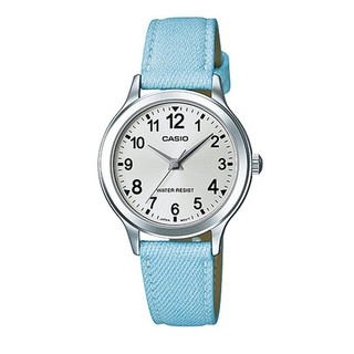 Casio นาฬิกาข้อมือผู้หญิง สีฟ้า สายผ้า รุ่น LTP-1370LB-7B1DF